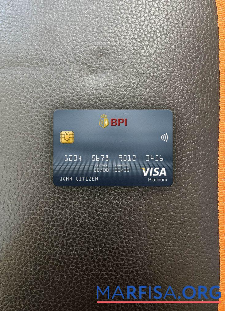 Realistic Philippines Bank of the Philippine Islands visa platinum card photolook front real example